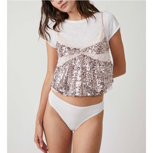 NWT Free People Right Rhythm Sequin Cami - M - Picture 5 of 8